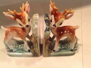 Adorable Vintage Decorative Bambi Fawn Deer Bookends