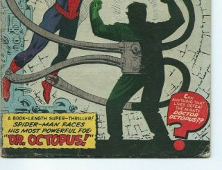 Spider - man 3 1963 1ST App Doctor Octopus Good 4