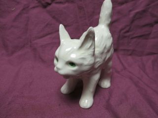 Vintage W Germany Goebel Scared Cat Figurine,  Persian White Kitty,  Kitten,  Figure