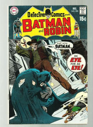 Detective Comics 394 Fine,  Off - White Pages Neal Adams Cover