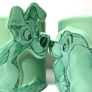 Japan Pair Mug Cup Sweet Kiss Disney Official Lady And The Tramp 100 Authentic
