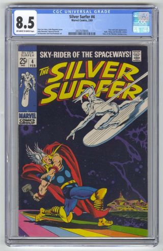 Silver Surfer 4 Cgc 8.  5 Marvel Comic Key Classic Cover Thor Loki App