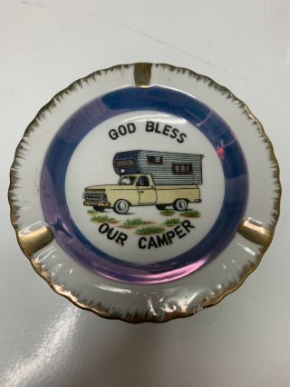 Vintage 1970’s Made In Japan Ford Truck Camper Advertising Ashtray