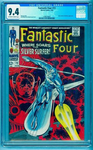 Fantastic Four 72 Cgc 9.  4 Nm See Our Ff 48 49 55 & Silver Surfer 1