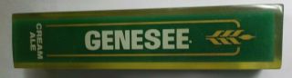 Vintage Genesee Cream Ale Lucite 4 Sided Beer Tap Green White Gold 5 3/4 