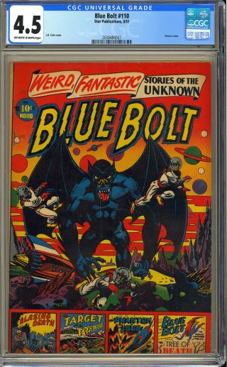 Blue Bolt 110 L.  B.  Cole Cover Art Pre - Code Star Comic 1951 Cgc 4.  5