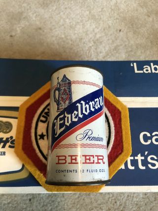 Vintage Edelbrau Premium Beer Flat Top Can Maier Brewing Los Angeles,  Calif.