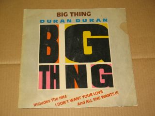 Duran Duran " Big Thing " Press Hmv (india) Ddb.  33 Mega Rare Lp Nm