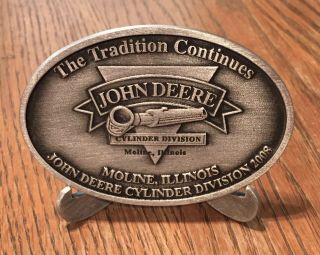 John Deere Commemorative Medallion,  Belt Buckle Style,  50 Years.