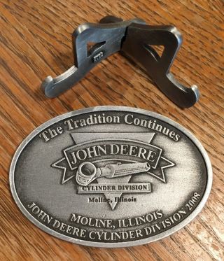 John Deere Commemorative Medallion,  belt buckle style,  50 years. 2