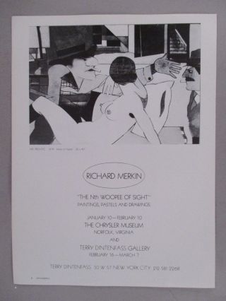 Richard Merkin Art Gallery Exhibit Print Ad - 1980