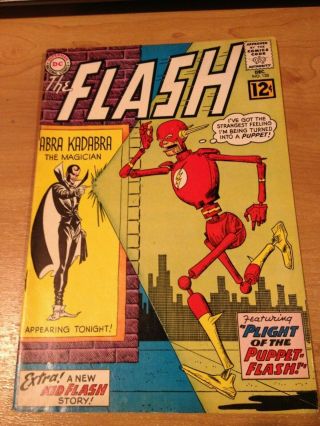 1962 Dc Comic Book The Flash 133 2nd Appearance Of Abra Kadabra