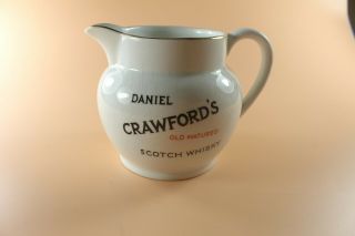 Daniel Crawford & Son Scotch Whisky Antique Ceramic Jug Pitcher
