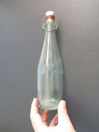 Vintage Edelweiss Bottle 13 Oz With Ceramic Top Scarce Schoenhofen Chicago 4