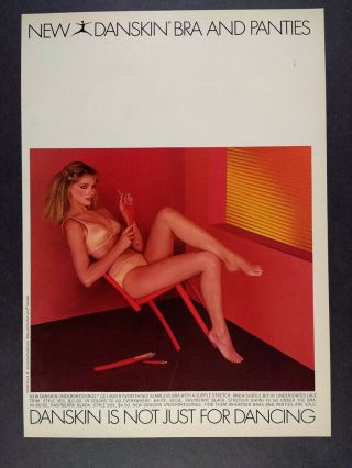 1981 Danskin Underdressings Bras & Panties Woman Photo Vintage Print Ad