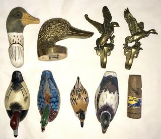 Estate Duck Memorabilia,  Wood,  Brass,  Vintage Faulk 