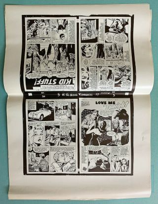 Harvey Archives: Hi - School Romances 57 Proofs Bob Powell 1956 Jack Kirby Cover
