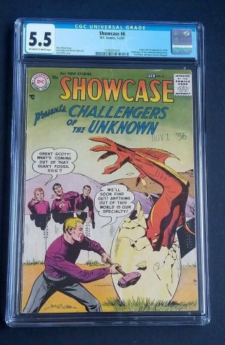 Showcase 6 • Cgc 5.  5 • 1st Challengers Of The Unknown • Looks Better
