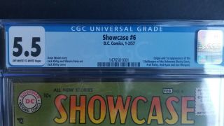SHOWCASE 6 • CGC 5.  5 • 1ST CHALLENGERS OF THE UNKNOWN • LOOKS BETTER 2
