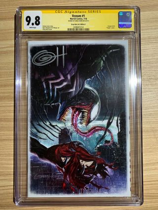 Venom 1 (2018 Marvel Comics) Cover C Variant Signed Greg Horn Cgc 9.  8