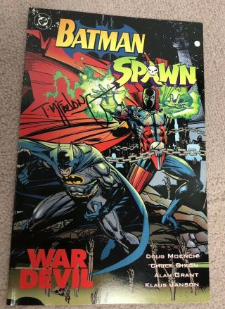 Spawn Batman Signed Autograph Todd Mcfarlane War Devil / Nmint