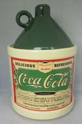 Coca Cola Cookie Jar - White & Green - Syrup Jug - Atlanta 1993