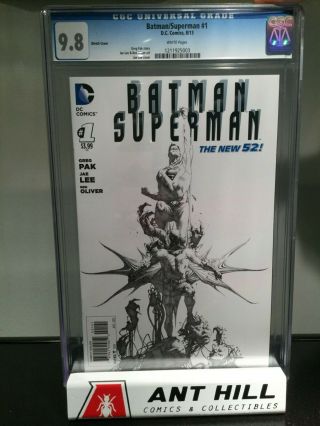 Batman/superman 1 1:100 Jae Lee Sketch Variant Cgc 9.  8