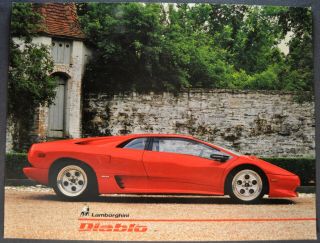 1990 - 1991 Lamborghini Diablo Sales Brochure Sheet