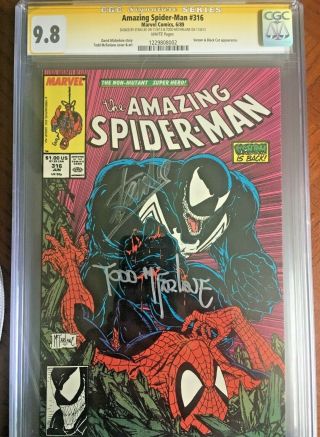 Spiderman 316,  Cgc 9.  8,  Signed Stan Lee & Todd Mcfarlane