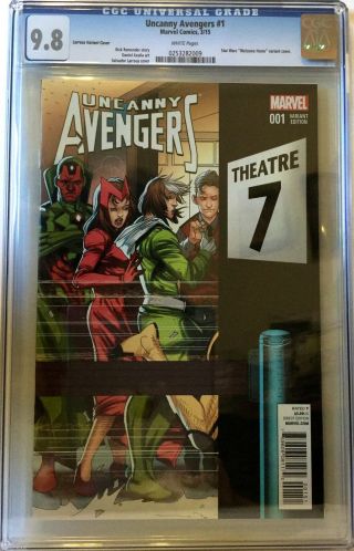 Uncanny Avengers 1 Cgc 9.  8.  Welcome Home Variant Red Hot Marvel Now