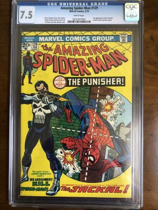 The Spider - Man 129 Cgc 7.  5 - 1st Appearance Of The Punisher