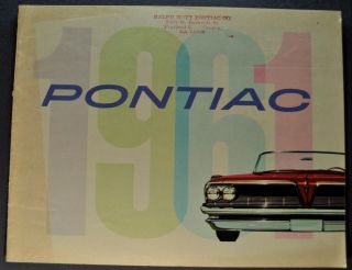 1961 Pontiac Brochure Bonneville Catalina Star Chief Ventura 61