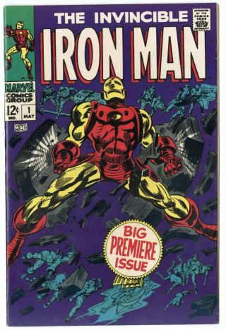 Iron Man 1 Nm - 9.  2 White Pages Origin Retold Marvel 1968