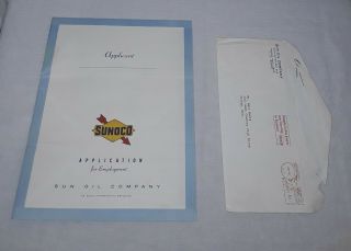 1966 Sunoco Gas Station Sun Oil Application For Employment