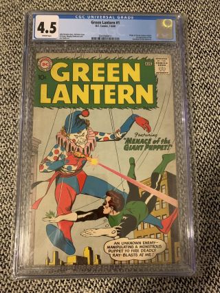 Green Lantern 1 Cgc 4.  5 Vintage Dc Comic Key 1st Guardians Of Universe