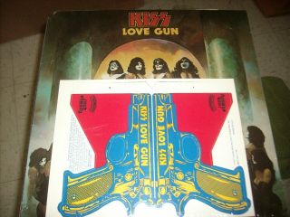 Kiss - Love Gun Vinyl Lp 1977 With Cardboard Gun & Shrink Wrap