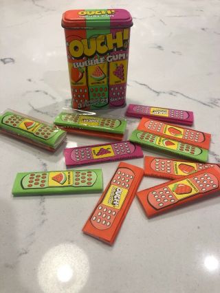 Vintage Ouch Bubble Gum Tin - With Wrappers