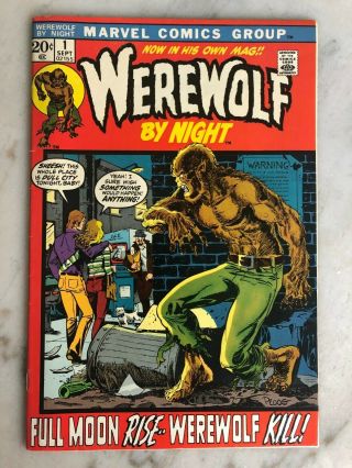 Werewolf By Night 1 (sep 1972,  Marvel) - Fn.