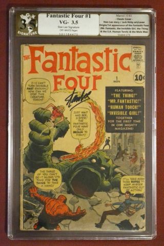 Fantastic four 1 PGX 3.  5 Stan Lee Signature Series 5