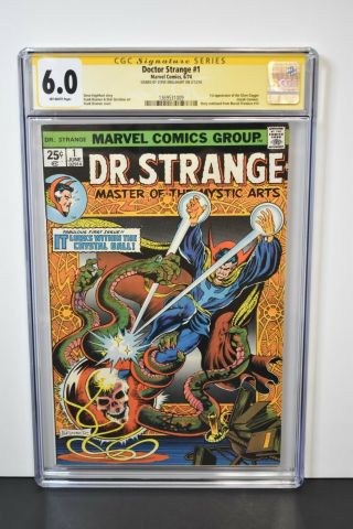 Doctor Strange 1 1974 Cgc Grade 6.  0 Signature Series Signed By Steve Englehart