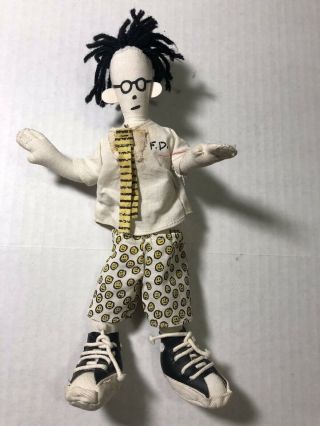 Vintage 1985 Fido Dido Plush 10 " Doll With Stripped Tie Smiley Shorts