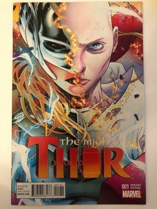 The Might Thor 1 Russell Dauterman 1:20 Variant Homage Cover Thor 1 Jane Foster