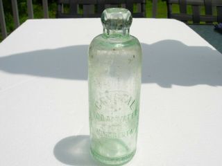 Antique Bottle Crystal Soda Water Co.  Windber,  Pa Hutch Hutchinson