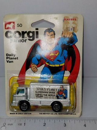 Vintage Corgi Junior Superman Daily Planet Van Leylan Terrier No.  50