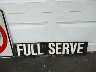 Vintage 18x18 Full Service Double Sided Gas Service Station Sign Oil Repair