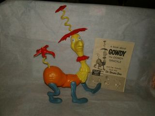 Vintage Dr.  Seuss Zoo Howdy The Gowdy Crackle Revell Figure And Pamplet Book