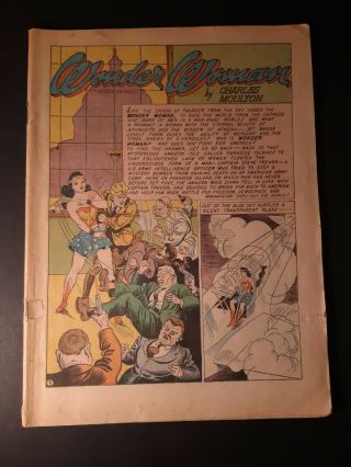Sensation Comics 1 Jan 1942 Wonder Woman - No Cover - Ungraded