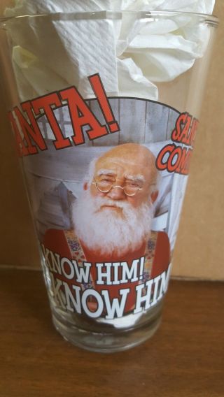Elf Movie Santas Coming I Know Him Pint Beer Glass Gag Gift Funny