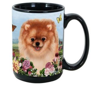 Pomeranian (orange) - Garden Party Ceramic Coffee Mug