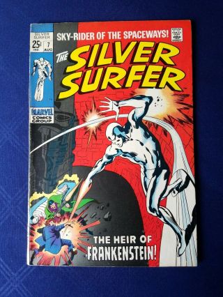 Silver Surfer 7 (1969) Vf 8.  0 Frankenstein App Silver Age Marvel
